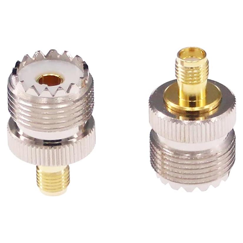 Adaptador Coaxial SMA Femenino a UHF Femenino SO239 - 2 Pcs