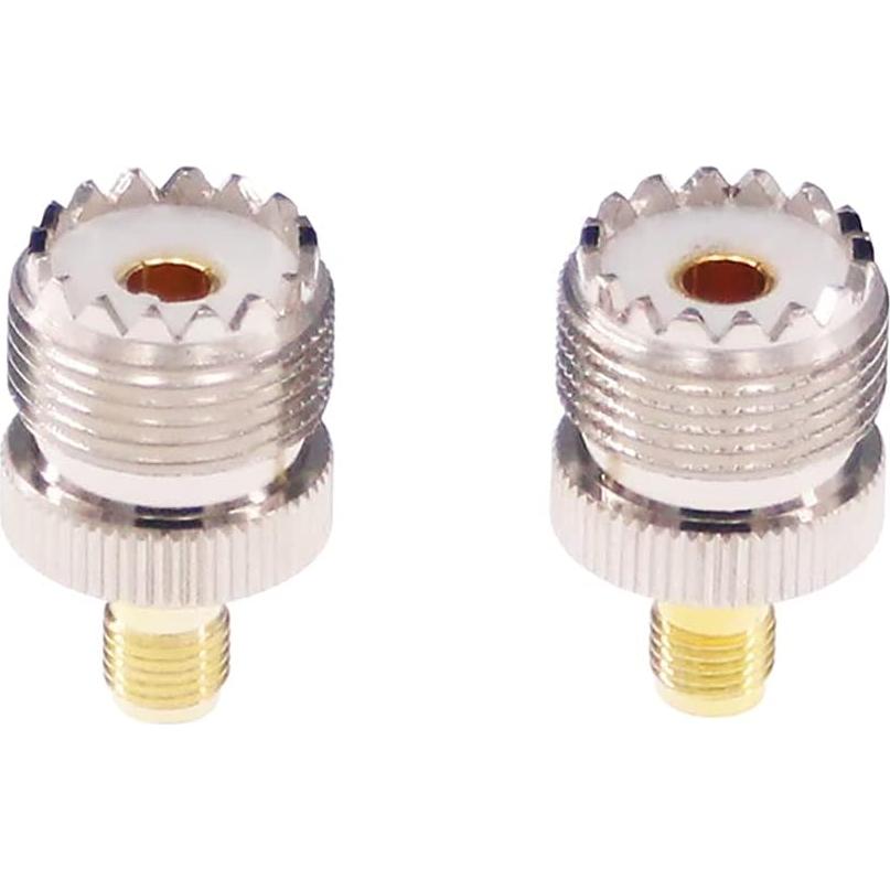 Adaptador Coaxial SMA Femenino a UHF Femenino SO239 - 2 Pcs
