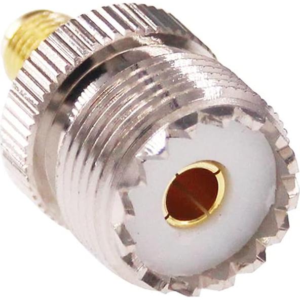 Adaptador Coaxial SMA Femenino a UHF Femenino SO239 - 2 Pcs