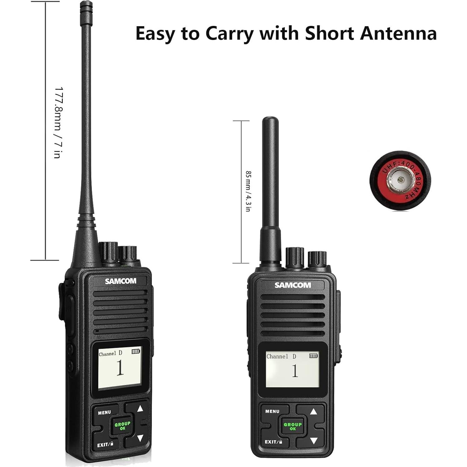 Antena UHF Original SAMCOM FPCN10A FPCN30A 17.78 cm