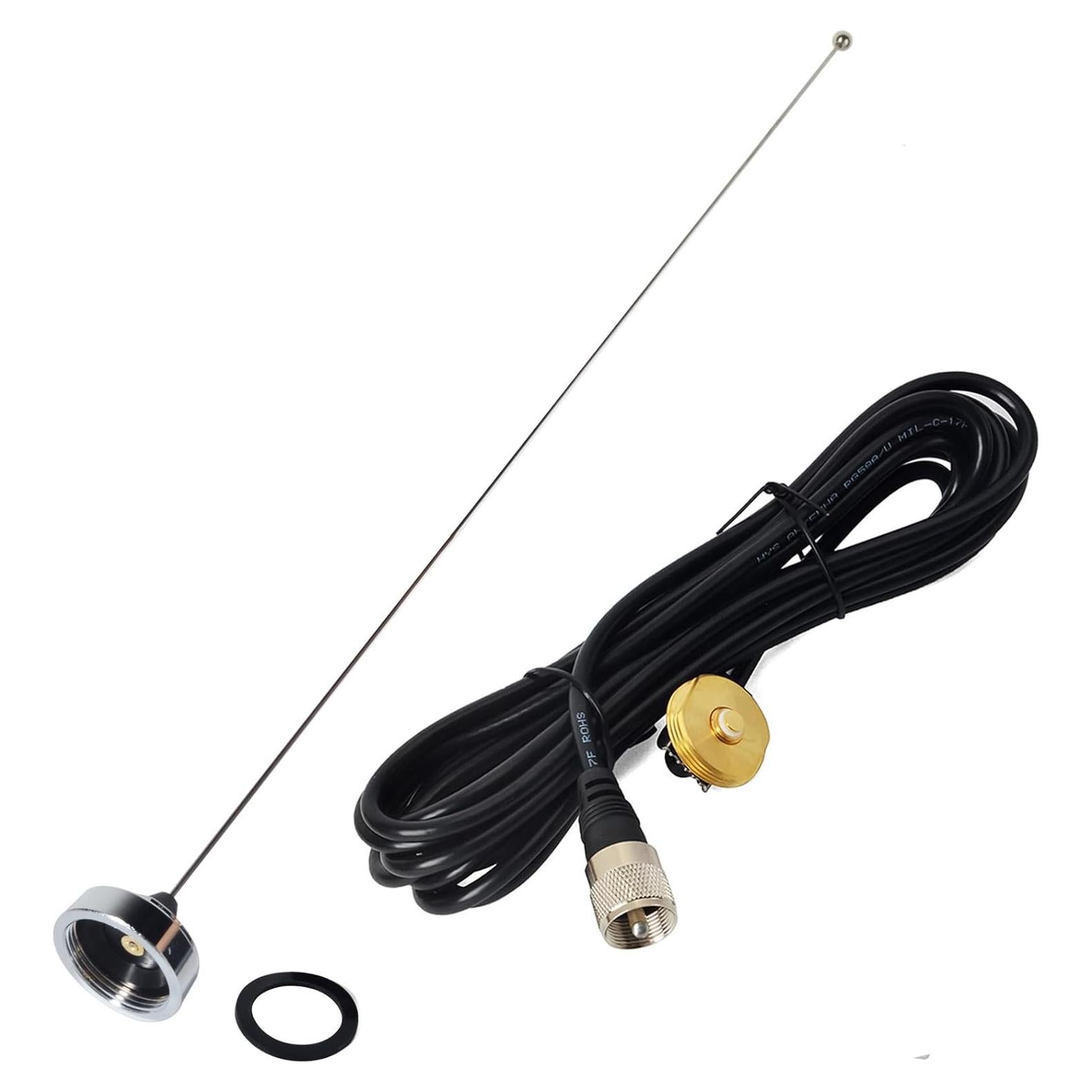 Antena Móvil VHF HYS TCJ-N1 136-174 MHz con Cable RG58 4m