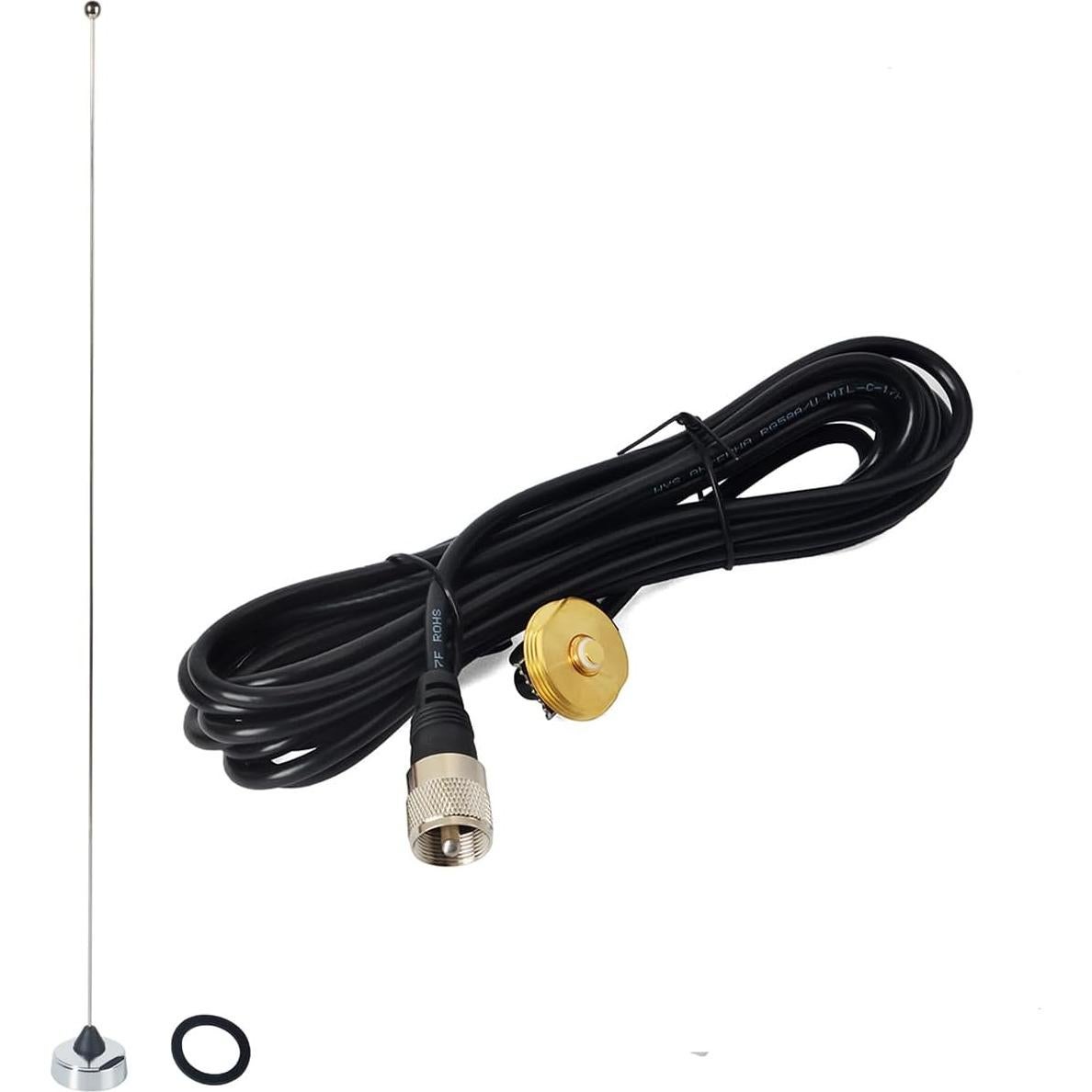 Antena Móvil VHF HYS TCJ-N1 136-174 MHz con Cable RG58 4m