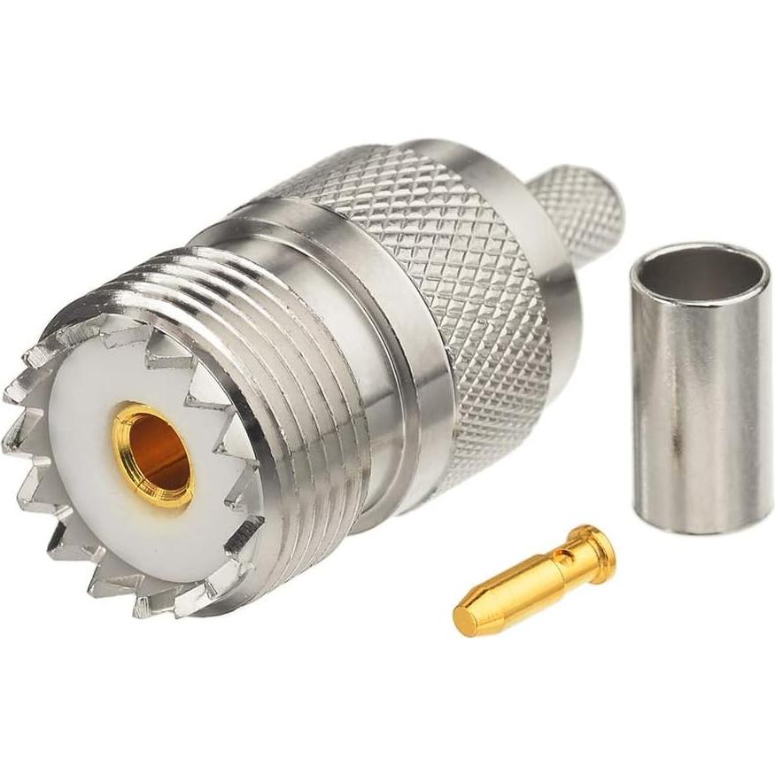 Kit de Conectores Crimp PL259 y SO239 Superbat - 10 Piezas