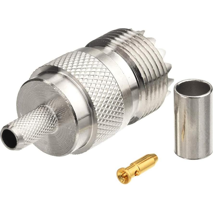 Kit de Conectores Crimp PL259 y SO239 Superbat - 10 Piezas