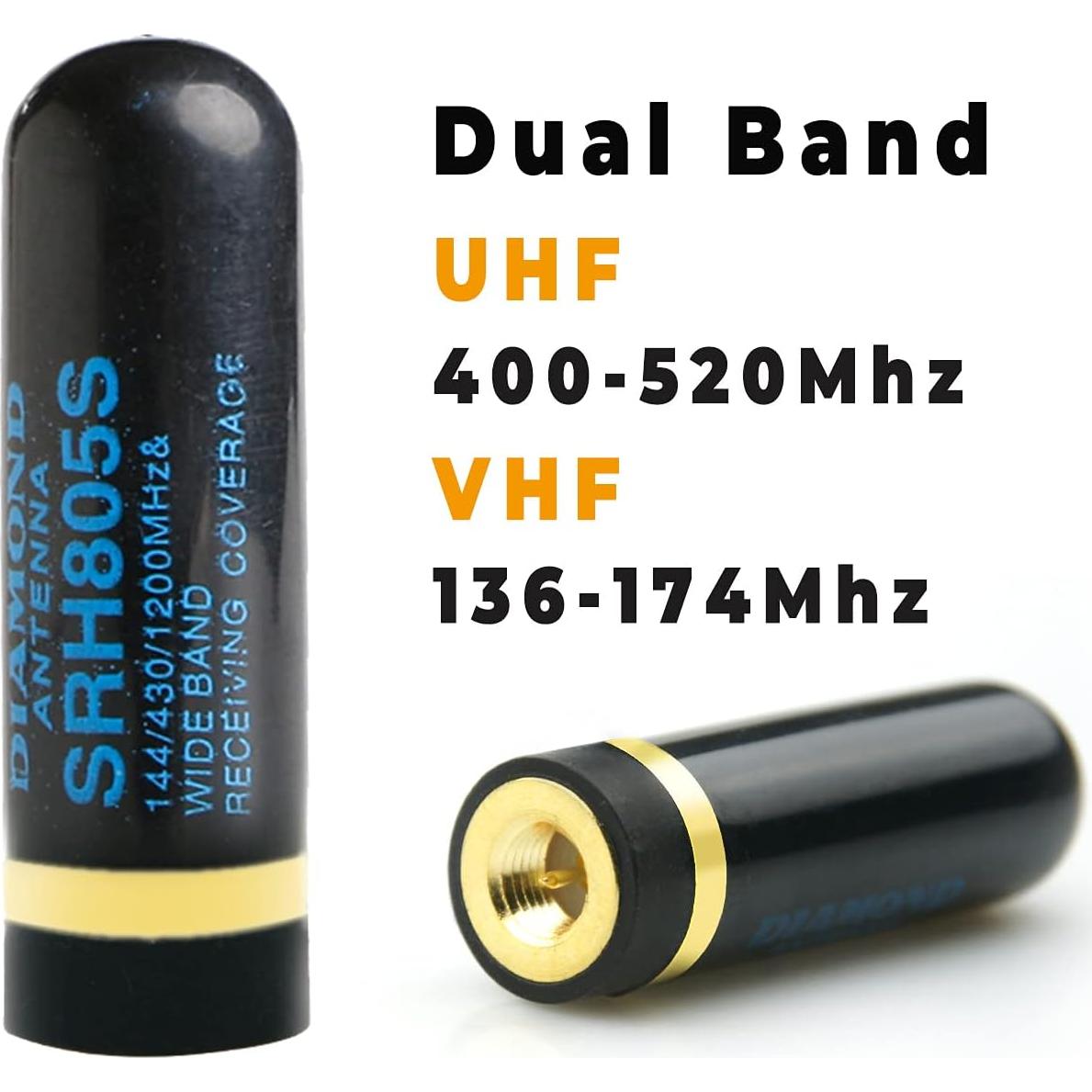 Antena de Reemplazo VHF/UHF Canneng SMA-Masculino 5cm (2 Piezas)