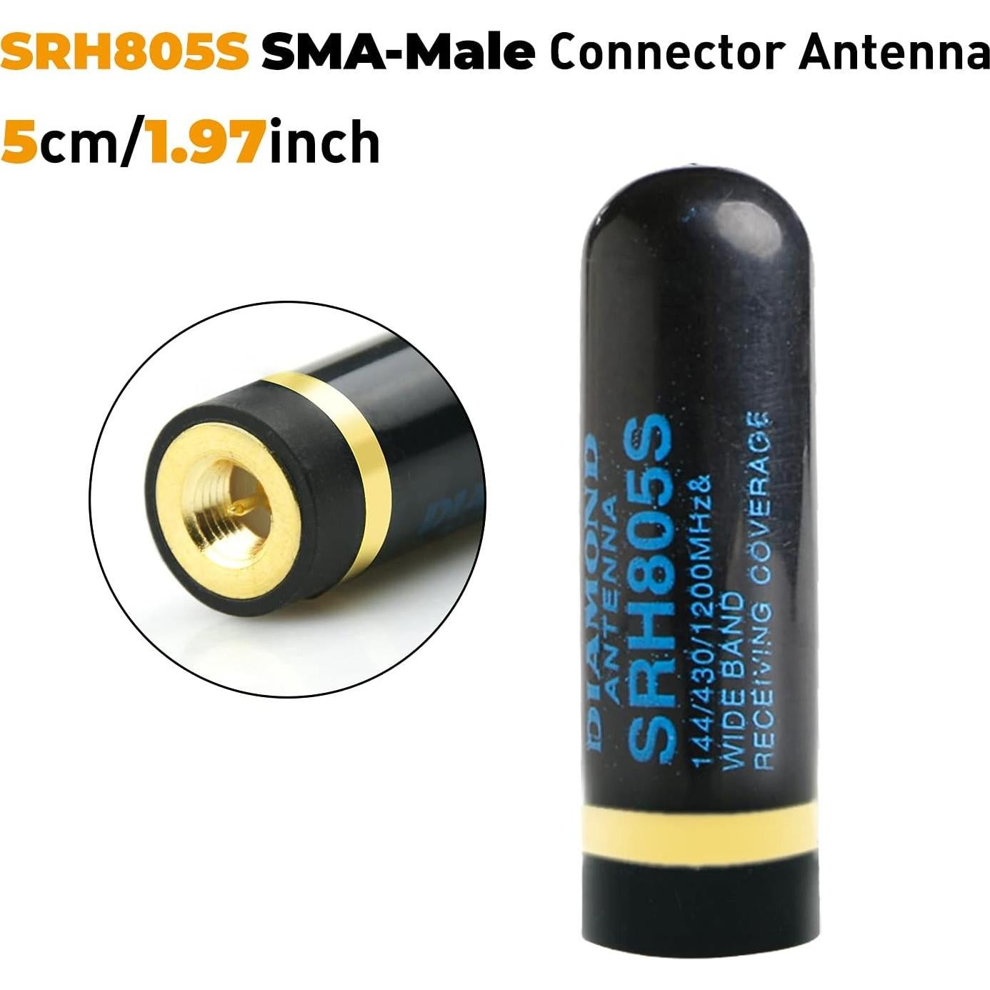 Antena de Reemplazo VHF/UHF Canneng SMA-Masculino 5cm (2 Piezas)