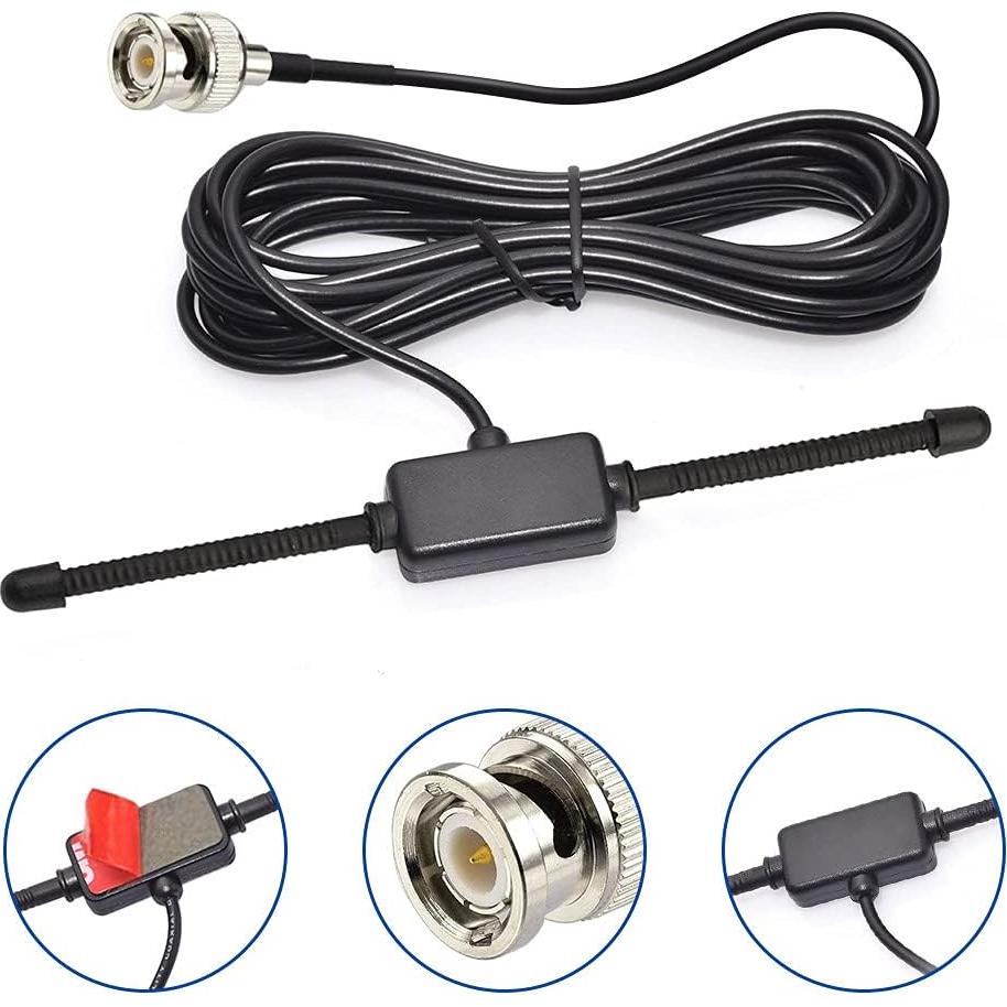 Antena Adhesiva Bingfu BNC Macho para Escáner VHF UHF 3m