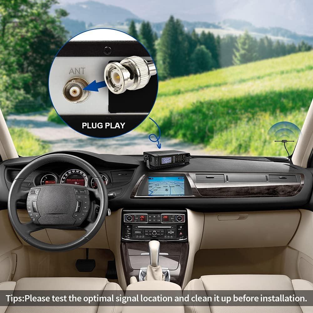 Antena Adhesiva Bingfu BNC Macho para Escáner VHF UHF 3m