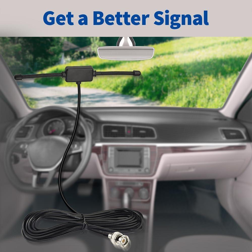 Antena Adhesiva Bingfu BNC Macho para Escáner VHF UHF 3m