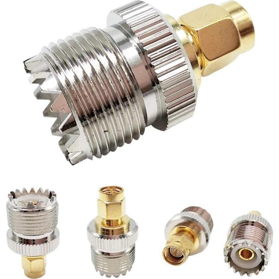 Adaptador UHF hembra a SMA macho TengKo - 2 paquetes