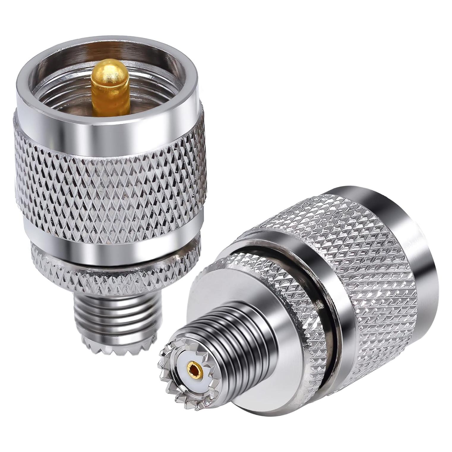 Conector Coaxial Mini UHF Hembra a PL259 Macho TUOLNK - 2 Piezas