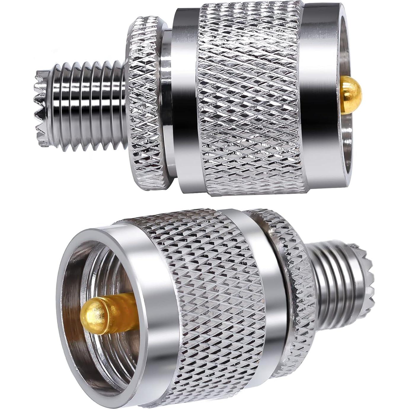 Conector Coaxial Mini UHF Hembra a PL259 Macho TUOLNK - 2 Piezas