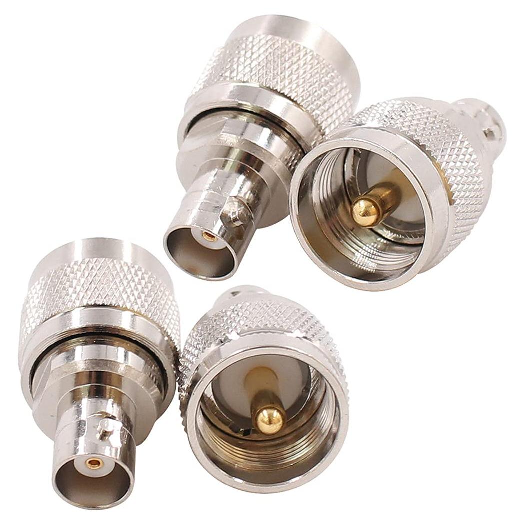Adaptador BNC hembra a UHF macho 4pcs Exgoofit
