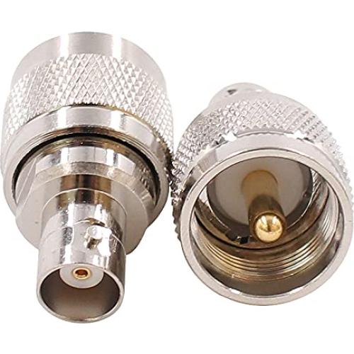 Adaptador BNC hembra a UHF macho 4pcs Exgoofit