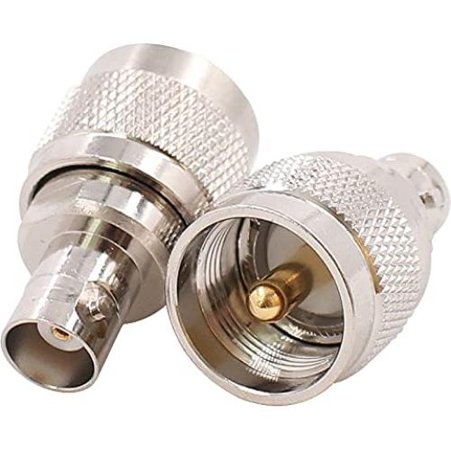 Adaptador BNC hembra a UHF macho 4pcs Exgoofit