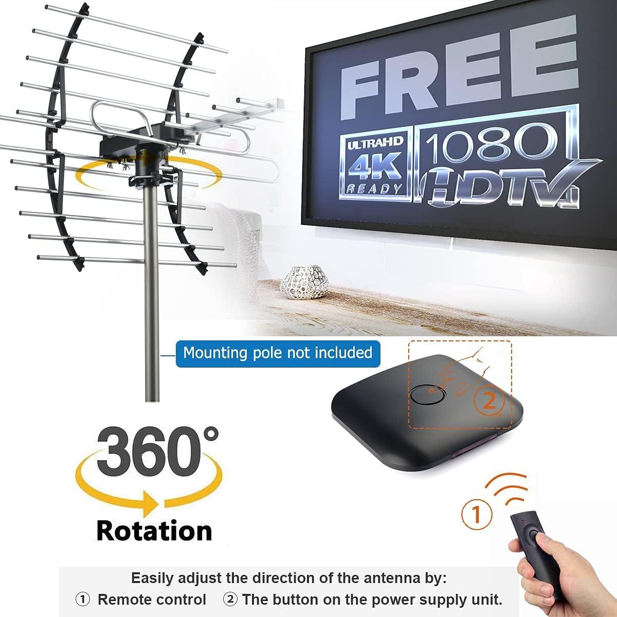 Antena de TV Digital HD CeKay Exterior 200 Millas 4K 1080P