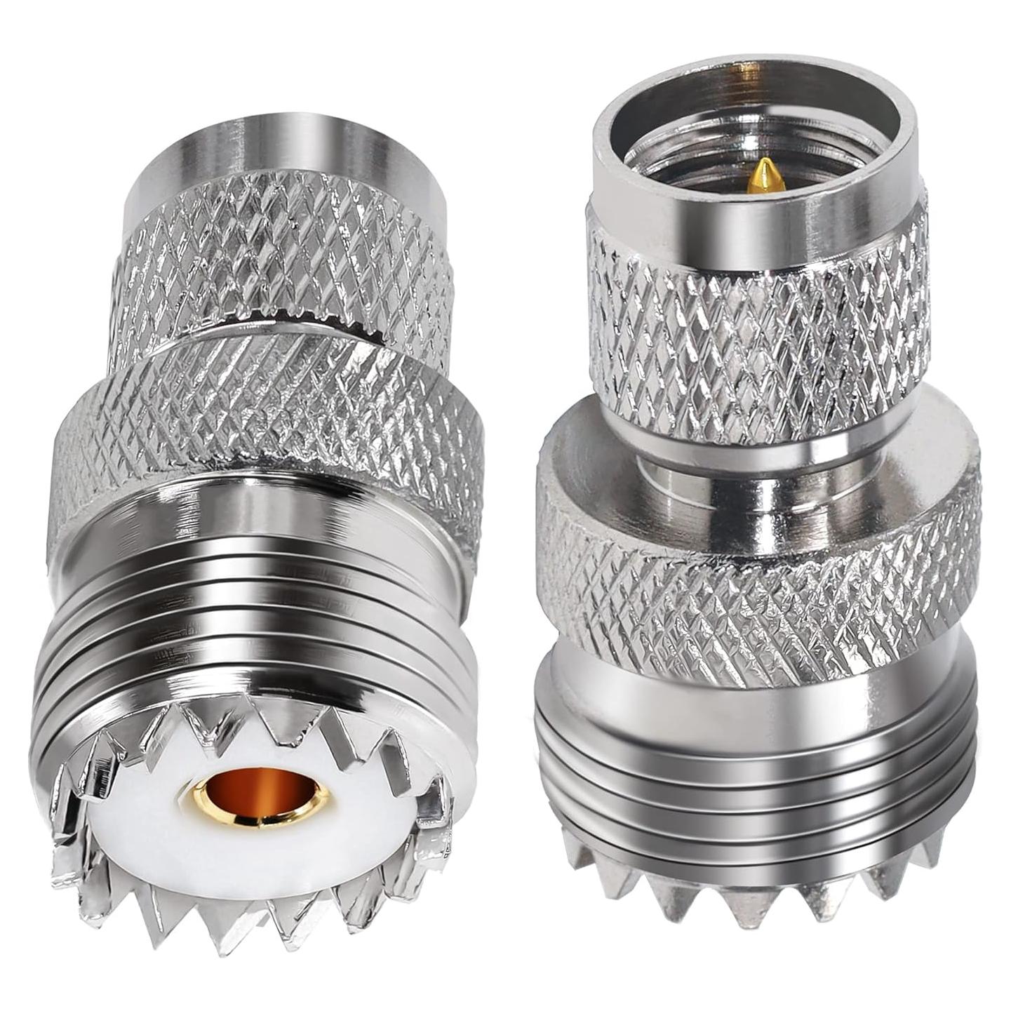 Conector Coaxial Mini UHF Macho a UHF Hembra Tuolnk 2 Piezas