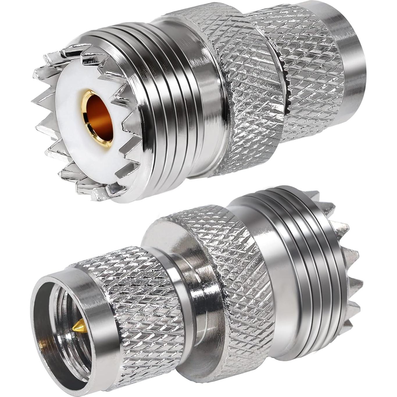 Conector Coaxial Mini UHF Macho a UHF Hembra Tuolnk 2 Piezas