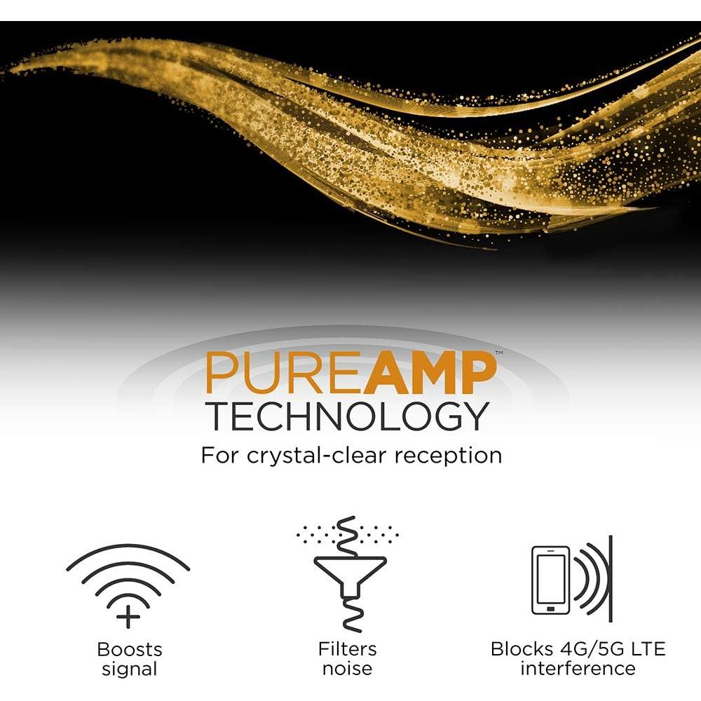 Antena de TV Amplificada UltraPro 47331, Diseño de Barra, 80 km