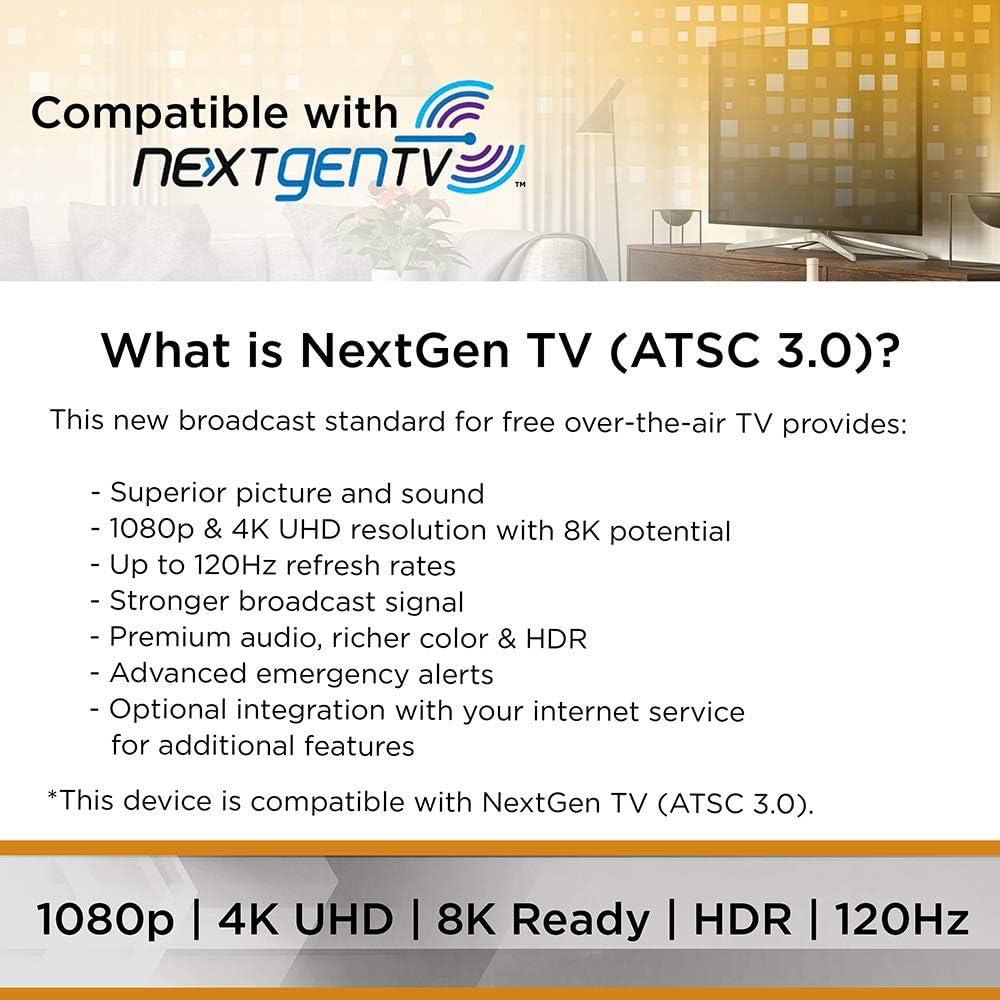 Antena de TV Amplificada UltraPro 47331, Diseño de Barra, 80 km