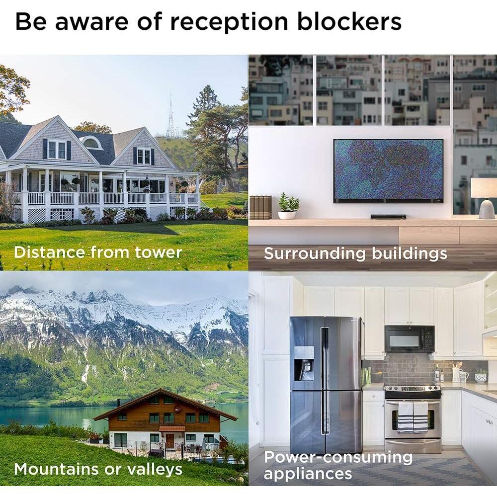 Antena de TV Amplificada UltraPro 47331, Diseño de Barra, 80 km