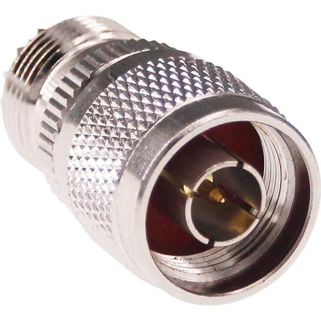 Adaptador RF N Macho a UHF Hembra SO239 2pcs Cobre Niquelado