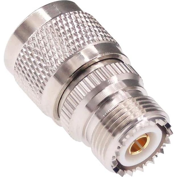 Adaptador RF N Macho a UHF Hembra SO239 2pcs Cobre Niquelado