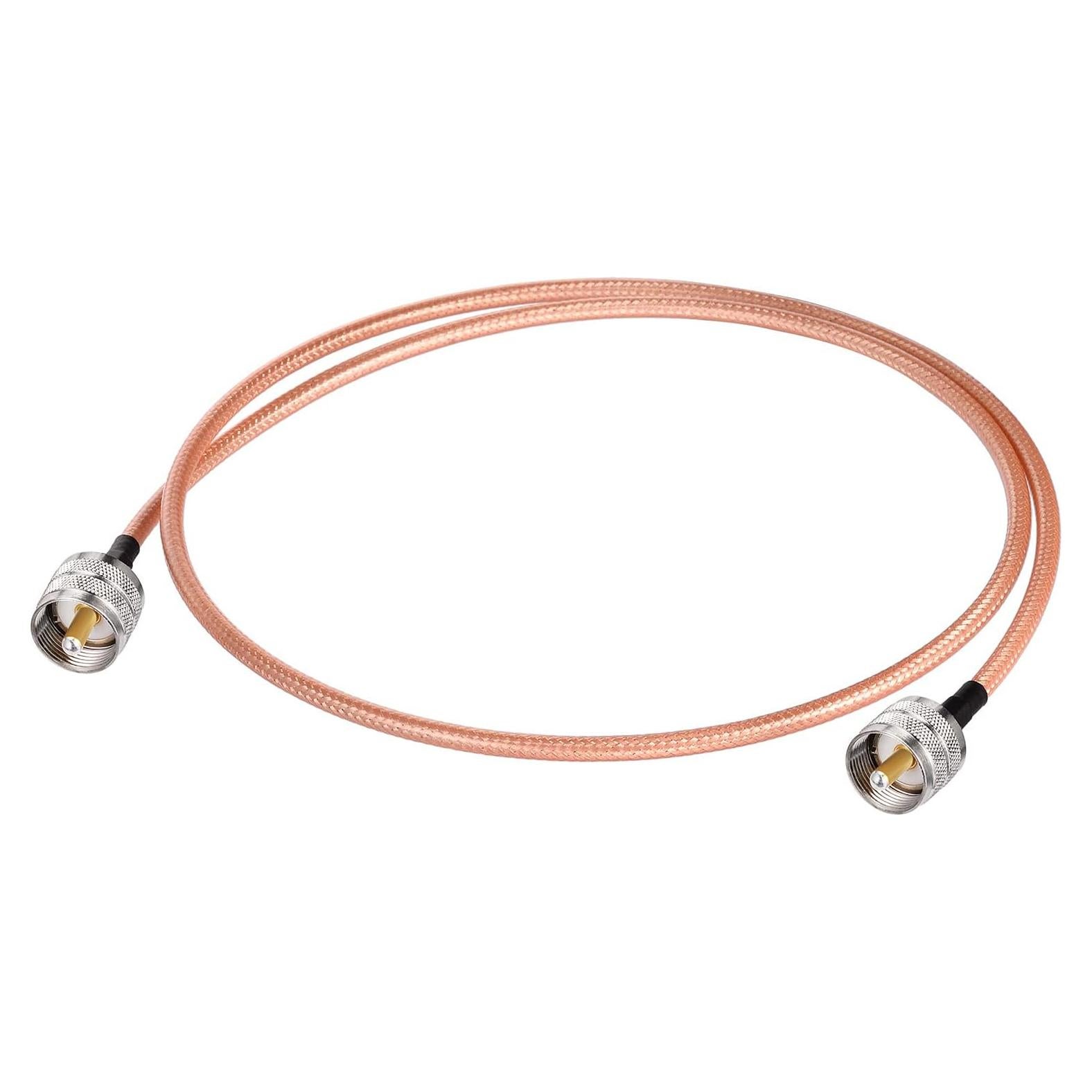 Cable Coaxial Superbat UHF PL-259 100 cm RG142 Alta Potencia