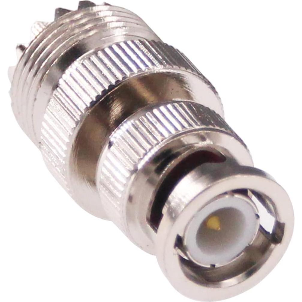 Adaptador BNC Macho a UHF Hembra 50 Ohm 2 Pcs RFaha