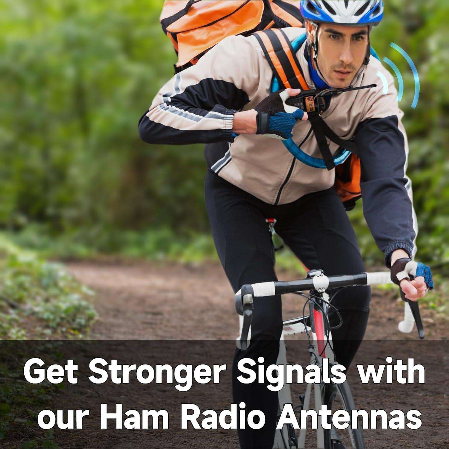 Antena de Mano BNC Eightwood 15.5cm Banda Dual 144/430MHz