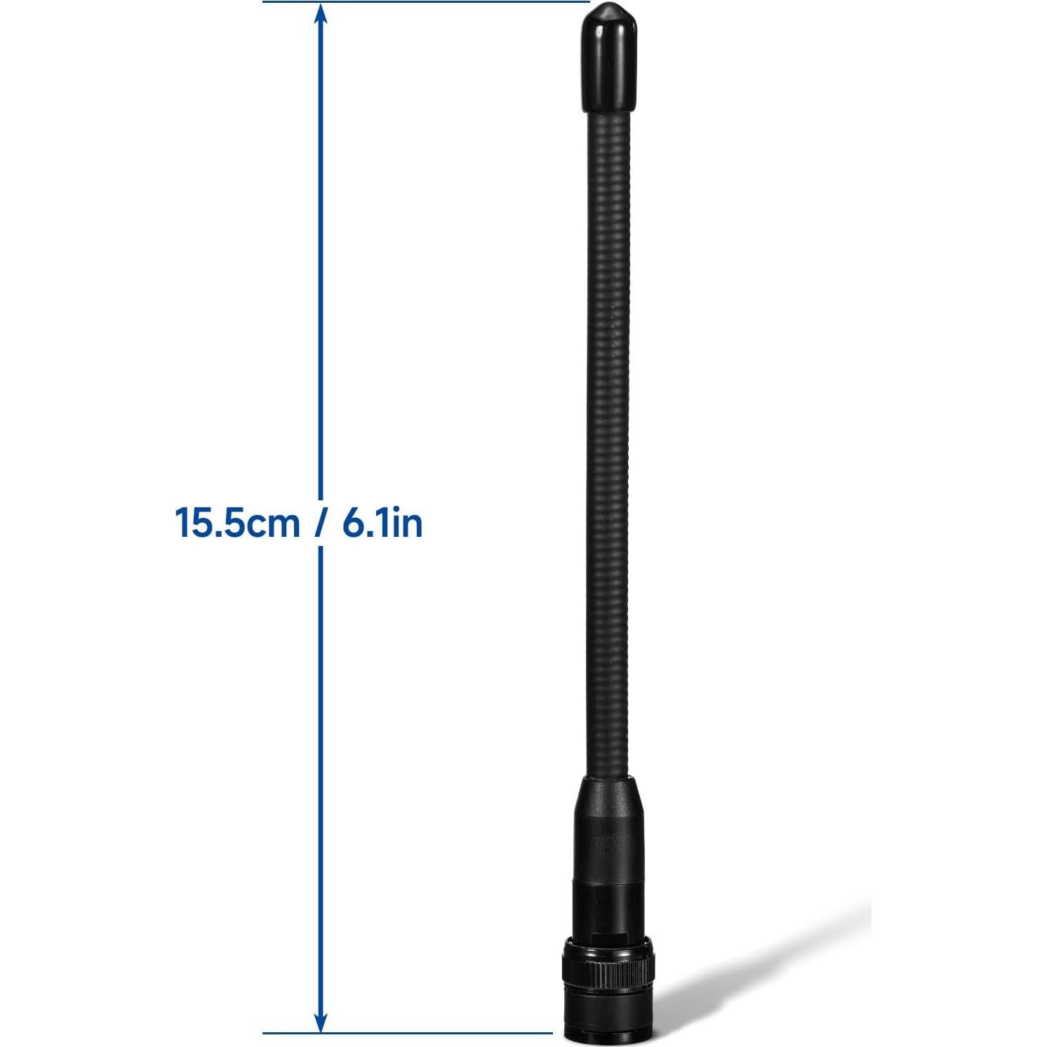 Antena de Mano BNC Eightwood 15.5cm Banda Dual 144/430MHz