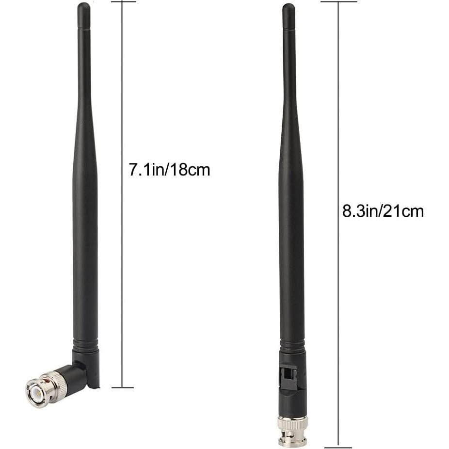 Antena UHF 400-960MHz Eightwood BNC Macho Paquete de 2