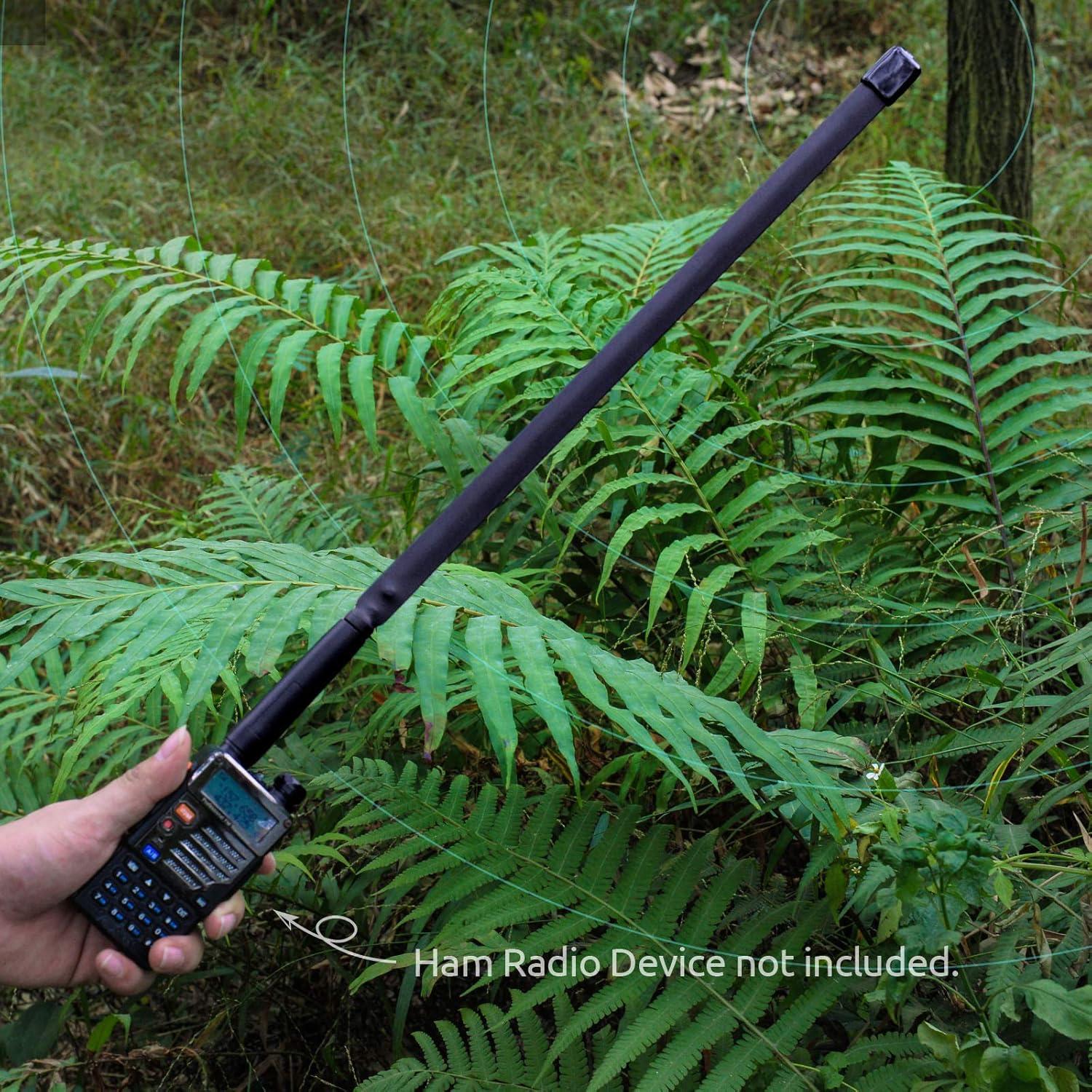 Antena de Radio Ham Plegable Bingfu VHF UHF 136-520MHz 47cm