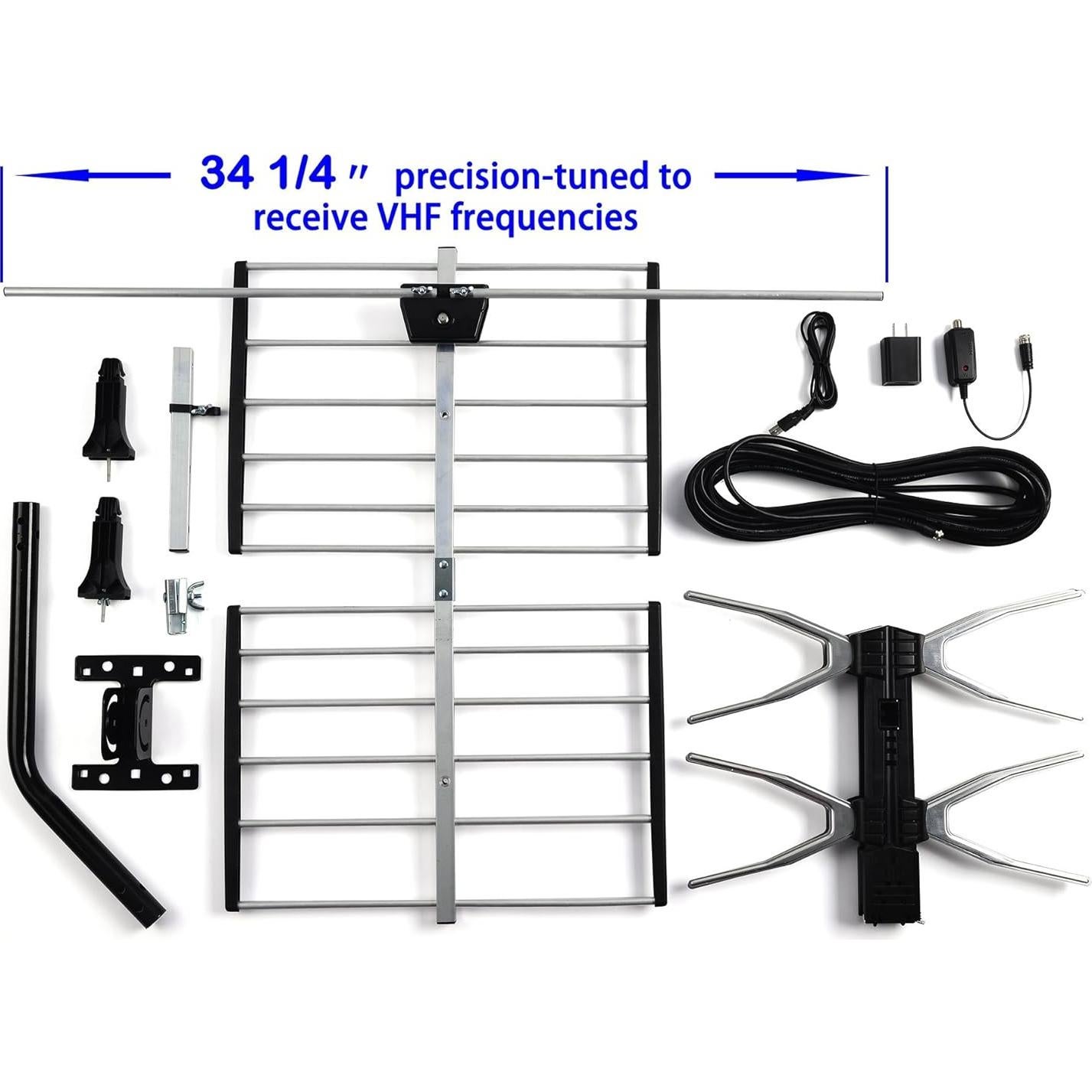 Antena Digital HD Exterior PBD 150 Millas Amplificada 4K