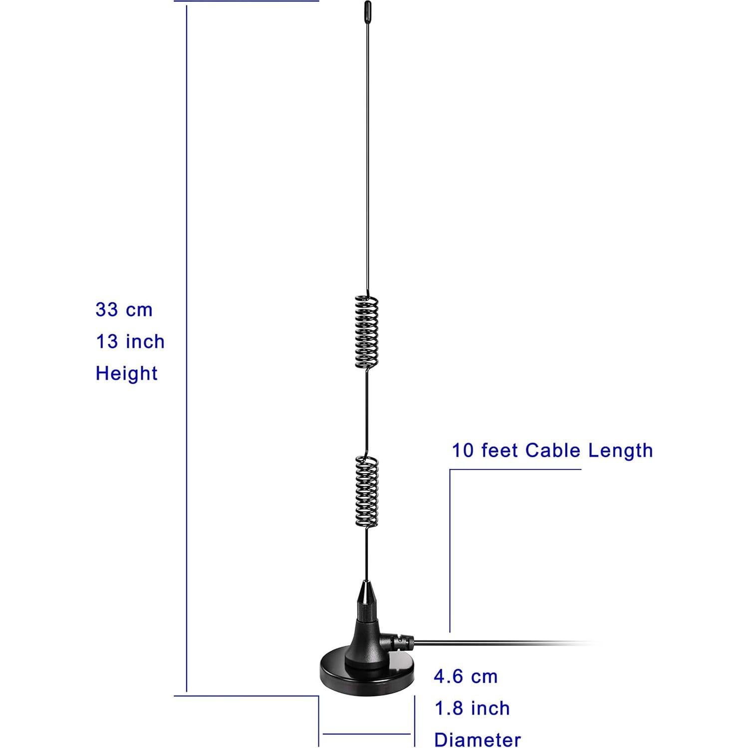 Antena de Banda Dual VHF UHF Bingfu SMA Macho 3m