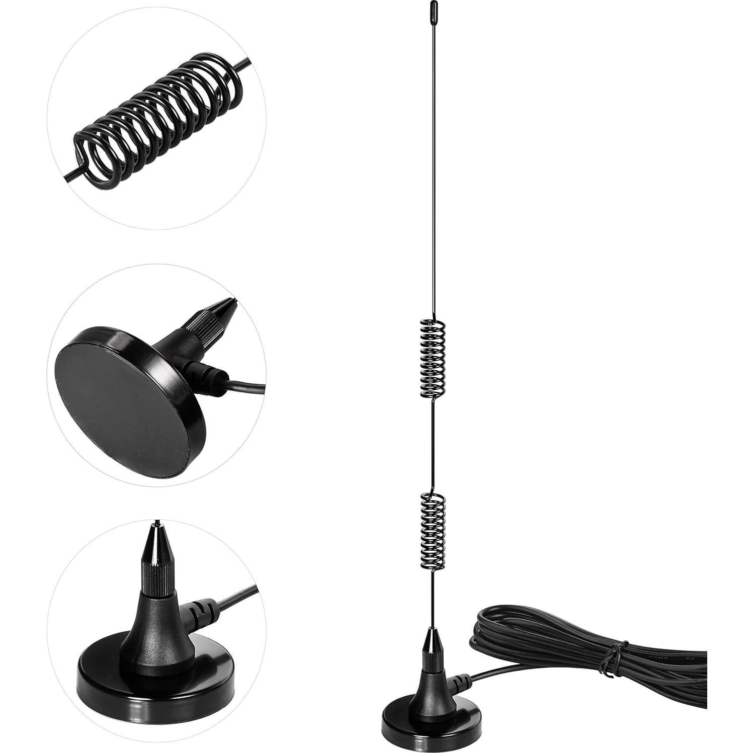 Antena de Banda Dual VHF UHF Bingfu SMA Macho 3m