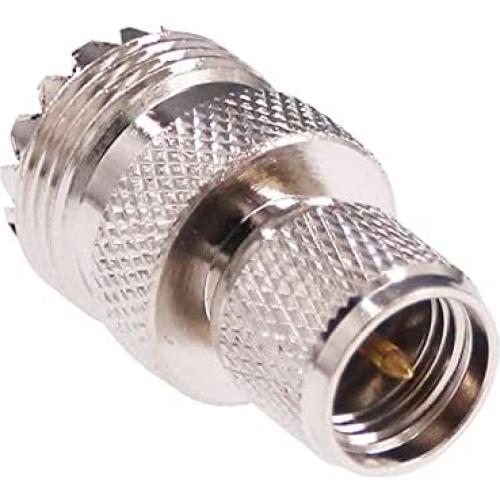 Adaptador Coaxial RF Mini-UHF PL259 a UHF SO239 - 2 Pcs