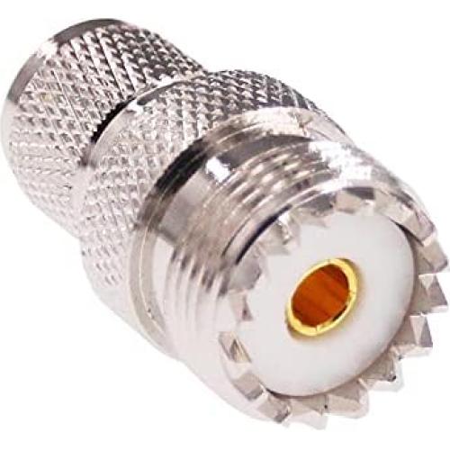 Adaptador Coaxial RF Mini-UHF PL259 a UHF SO239 - 2 Pcs