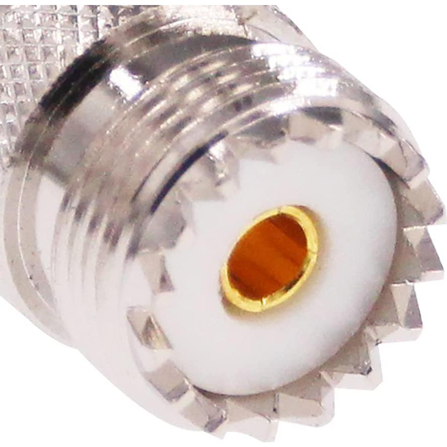 Adaptador Coaxial RF Mini-UHF PL259 a UHF SO239 - 2 Pcs