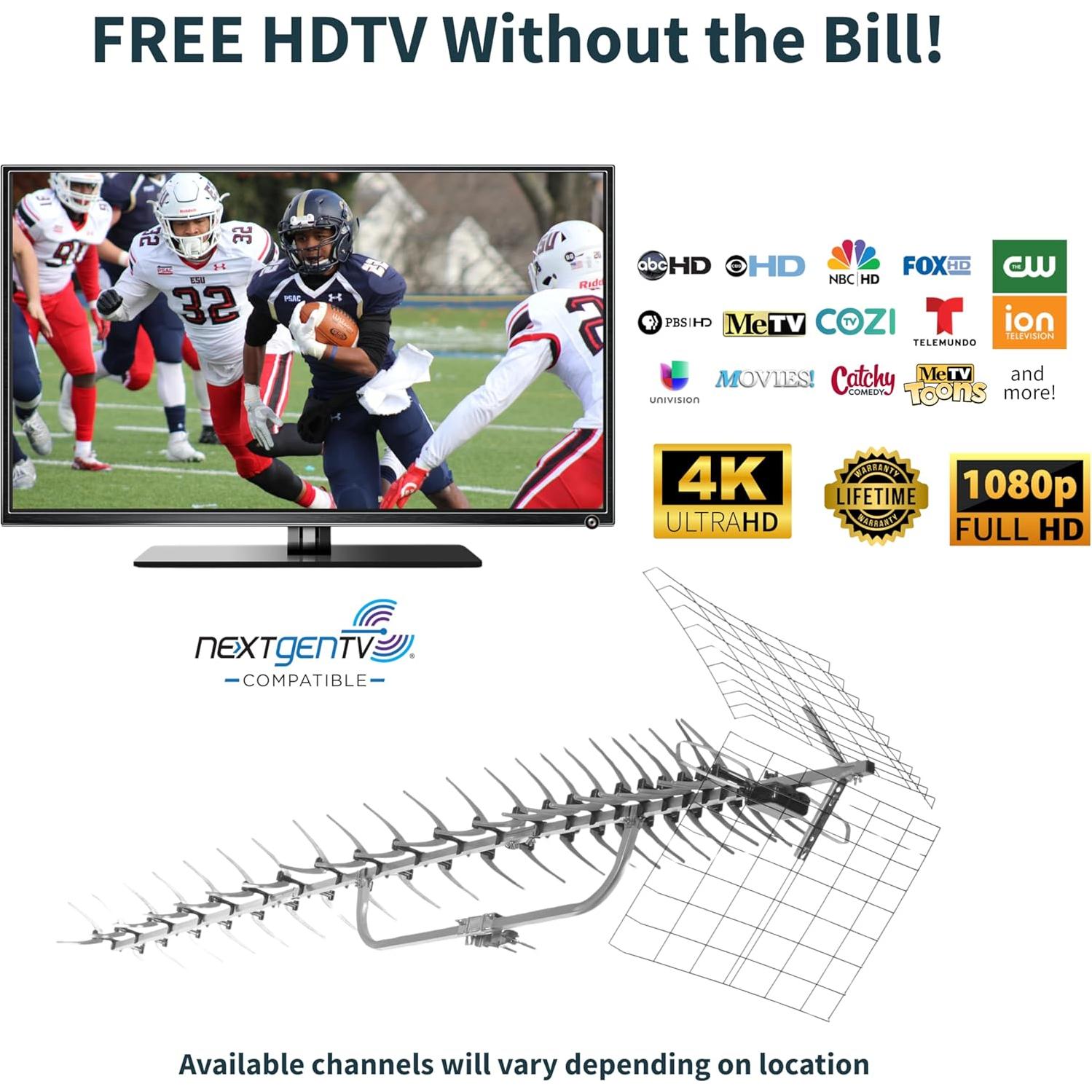 Antena UHF Uni-Direccional Antenas Direct 91XG 70+ Millas