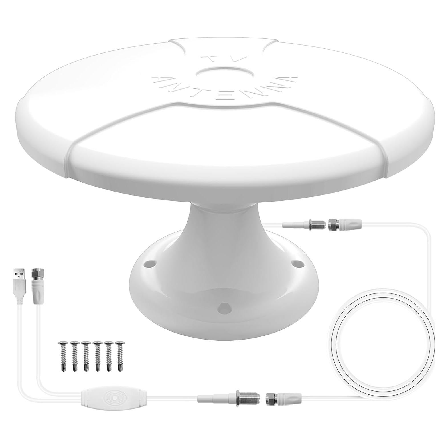 Antena de TV Exterior 360° DTB TECH Base Magnética 4K HD