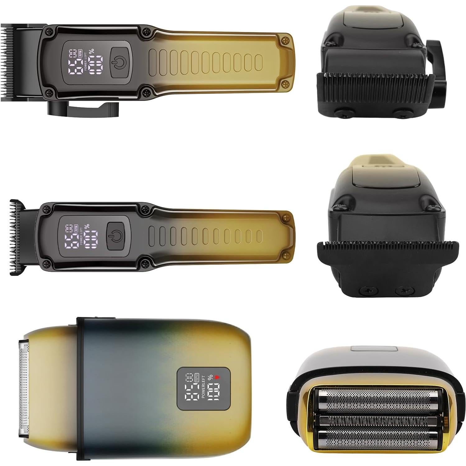 Juego de Cortapelos Zesuti 3 en 1 Inalámbrico Amarillo