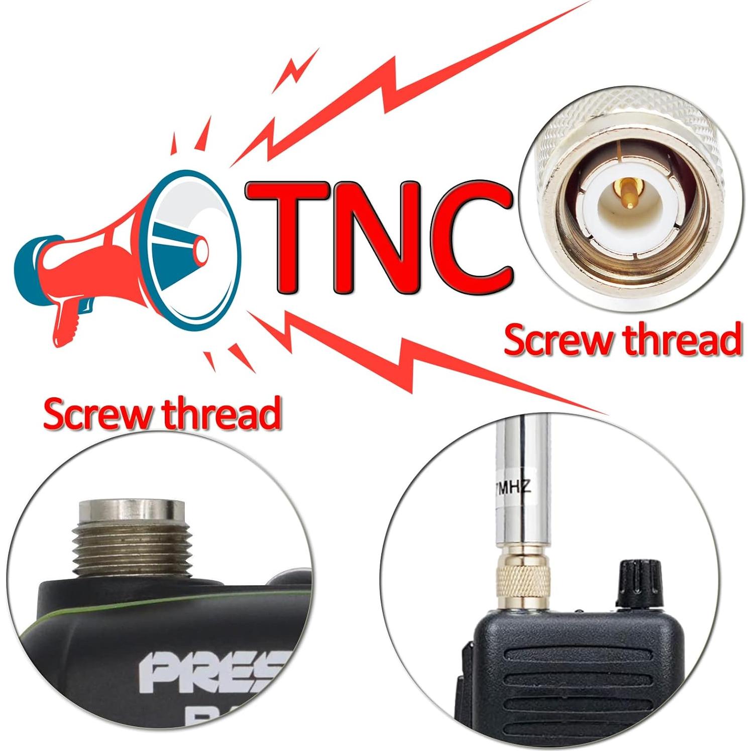 Antena Telescópica HYS 27MHz TNC para Radio CB Presidente