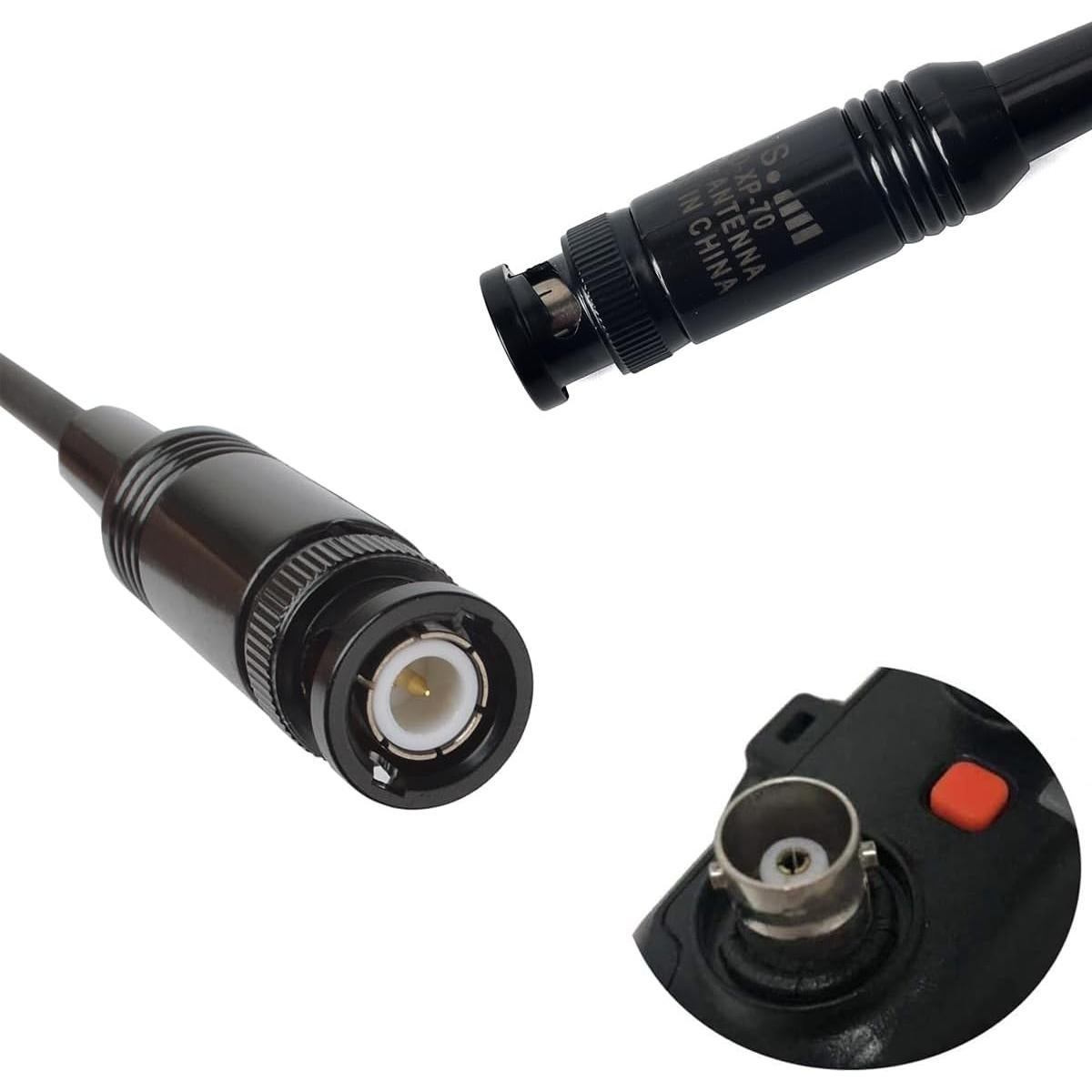 Antena Portátil HYS 27Mhz BNC 33cm para Radio CB