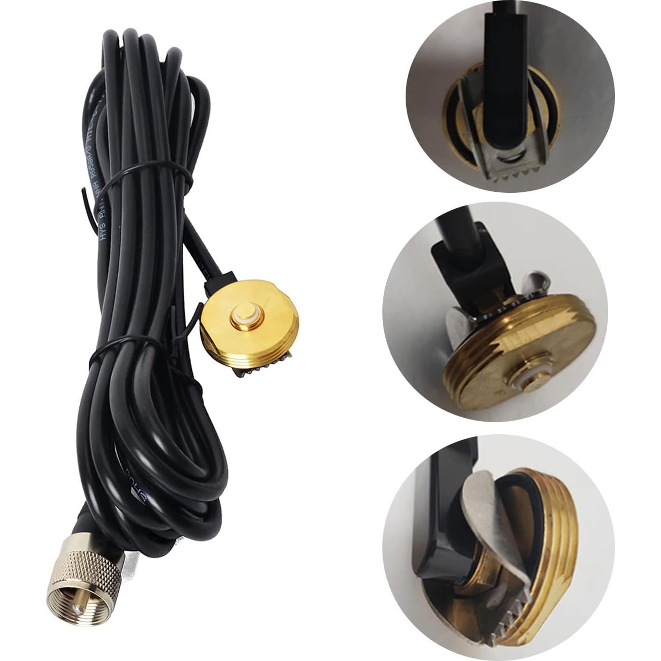 Antena Doble Banda HYS NMO 144/430MHz con Cable RG58 4m