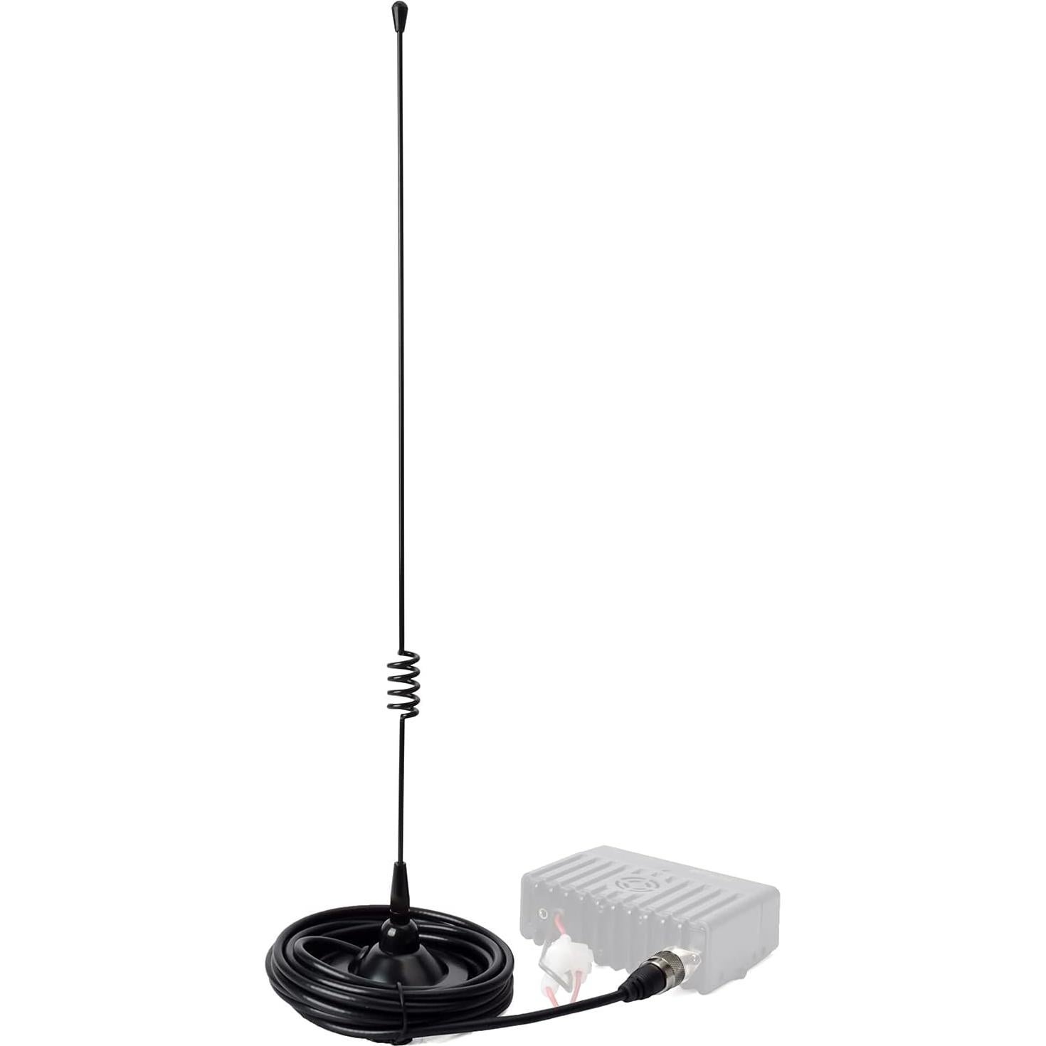 Antena Móvil Doble Banda UAYESOK 2m/70cm VHF/UHF con Base Magnética