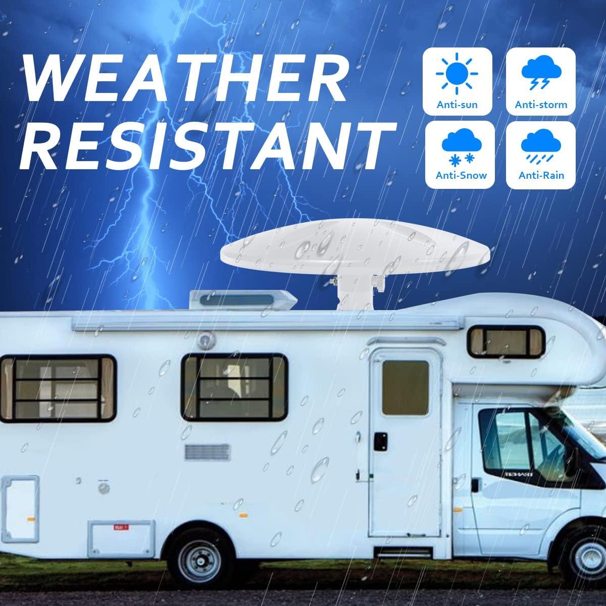 Antena de TV Exterior DTB TECH RV7 4K Amplificada Omni-Direccional