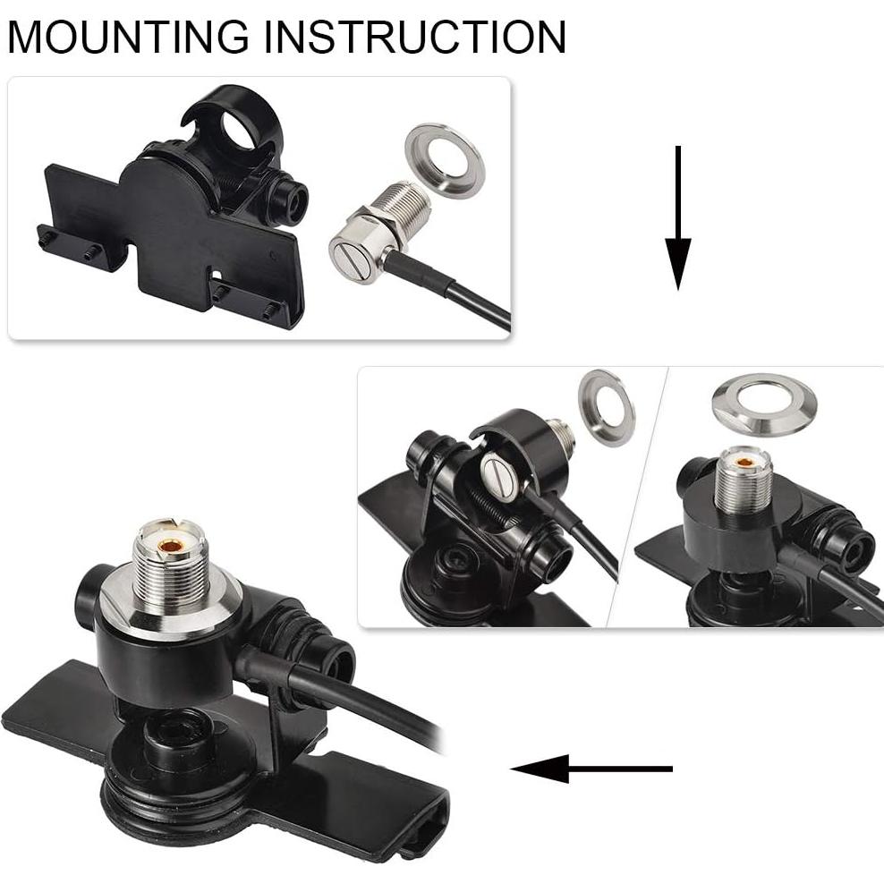 Soporte de Montaje en Labio Bingfu con Cable Coaxial 5m