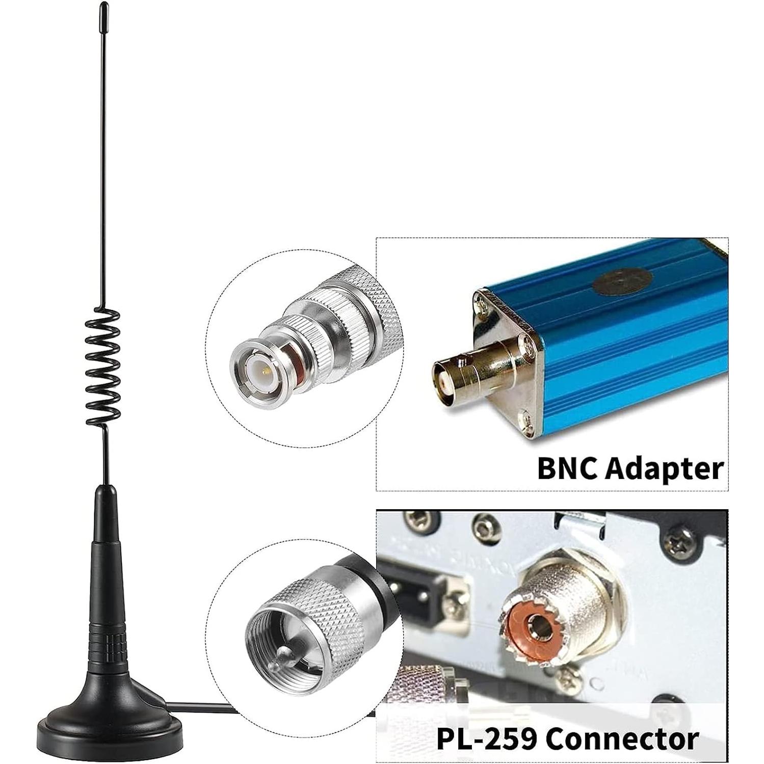 Antena CB Luiton 35 cm Magnética para Radios Cobra y Midland