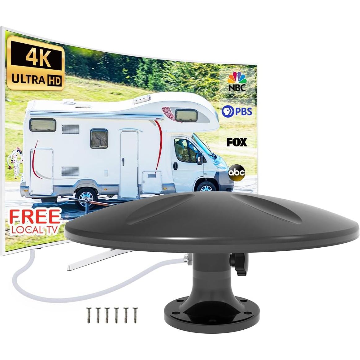 Antena de TV Exterior DTB RV2 360° Omni-Direccional 1.74kg